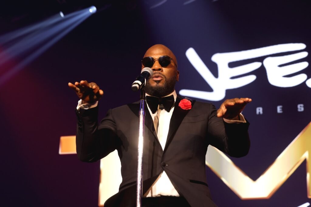 Jeezy performs with The Color of Noize orchestra composed by Derrick Hodge during TM:101 Live - The Masquerade Las Vegas Residency at PH Live at Planet Hollywood Resort & Casino on November 01, 2025 in Las Vegas, Nevada.