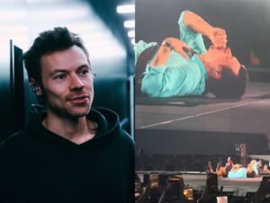 Engasgo ou onda de calor? Revelado motivo que fez Harry Styles dar susto em fãs em show